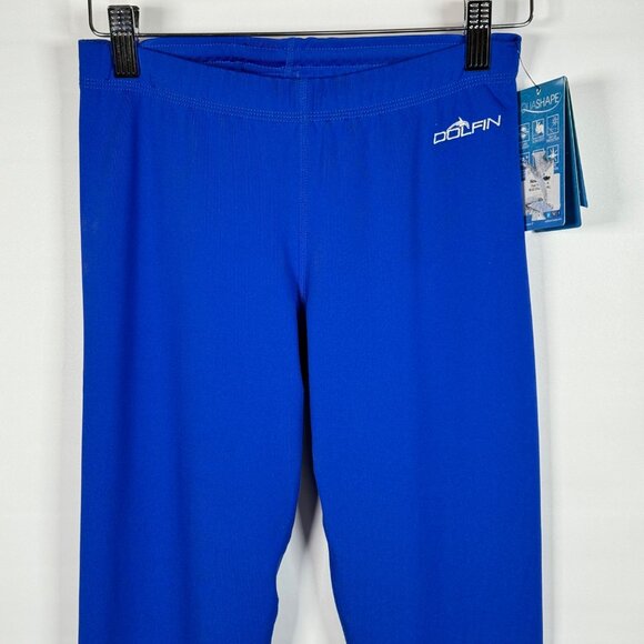 NWT Dolfin Aquashape Women's Swim Leggings Size S Blue Sun Protection Low Rise - Picture 3 of 16